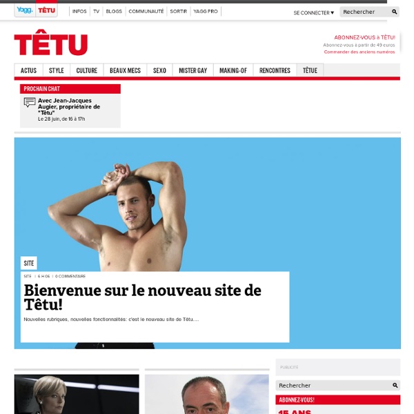 Têtu, le site du magazine gay et lesbien : infos gays, rencontre