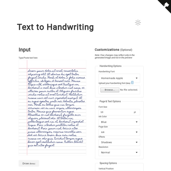 Text to Handwriting