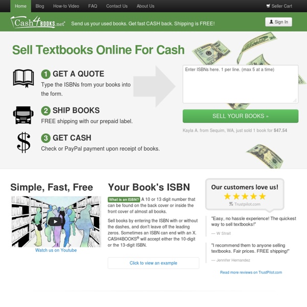 Cash4Books.net - Sell Used Books Online - Free Shipping, Fast Payment