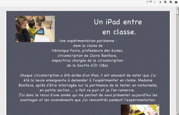 Un iPad en classe