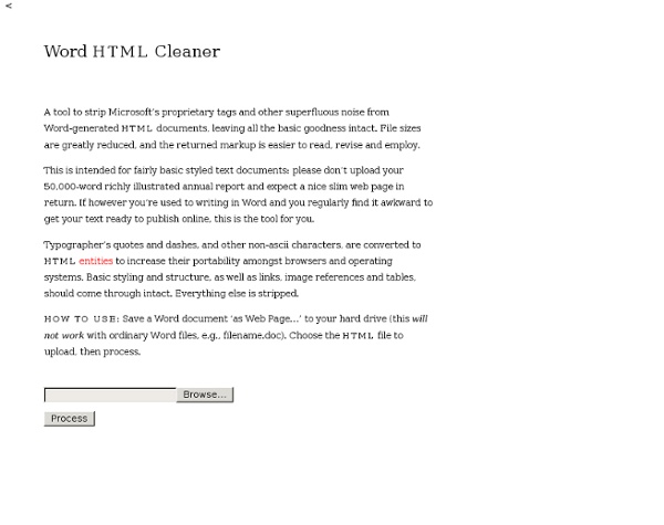 Word HTML Cleaner
