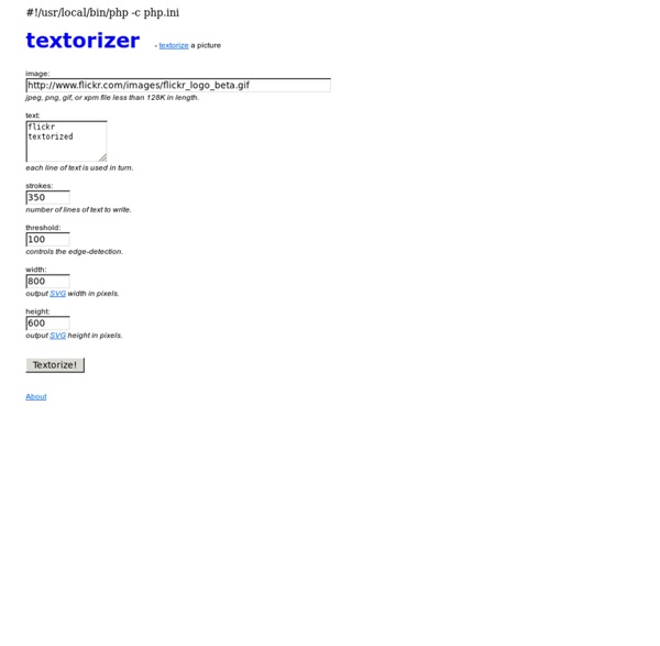 Textorizer - vectorize a picture using text strings