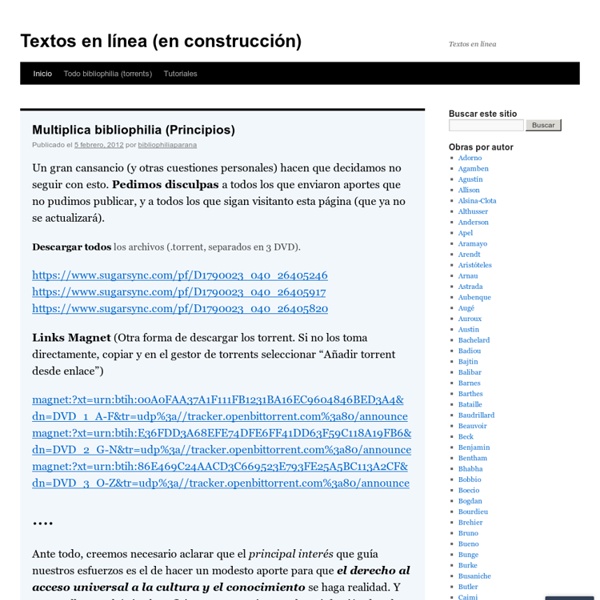 Textos en línea (en construcción)