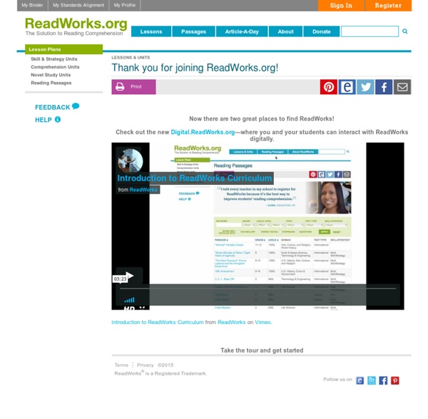 Thank you for joining ReadWorks.org!