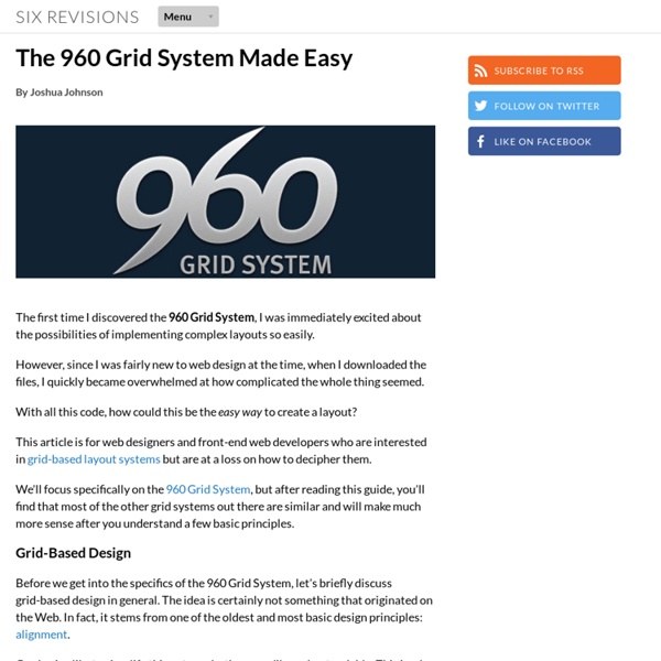 The 960 Grid System Made Easy
