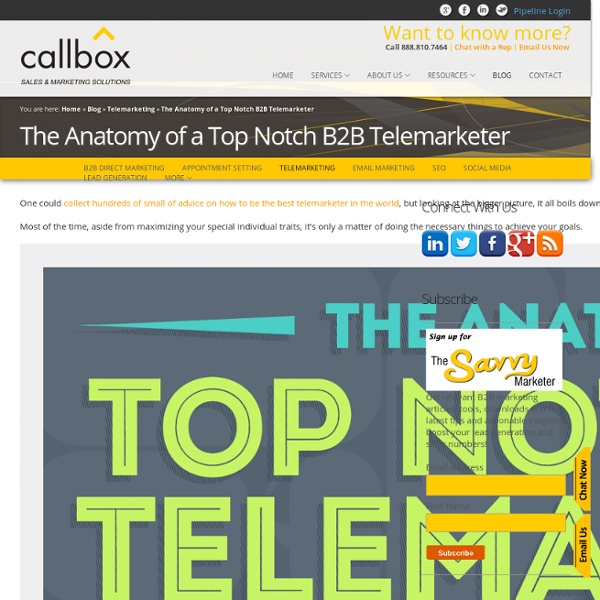 The Anatomy of a Top Notch B2B Telemarketer