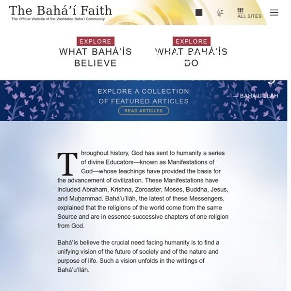 The Bahá’í Faith - The international website of the Bahá’ís of the world