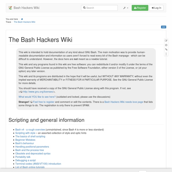 Bash Hackers Wiki Frontpage