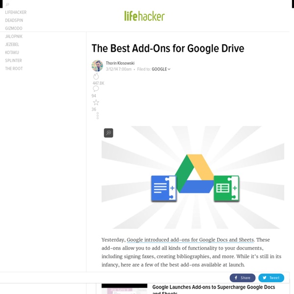 The Best AddOns for Google Drive Pearltrees