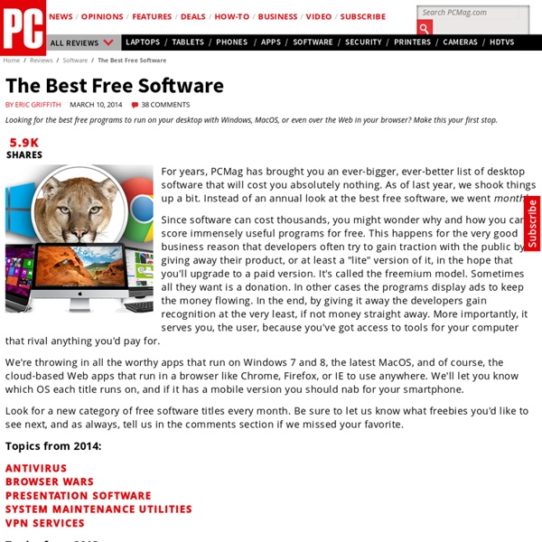 The Best Free Software of 2012