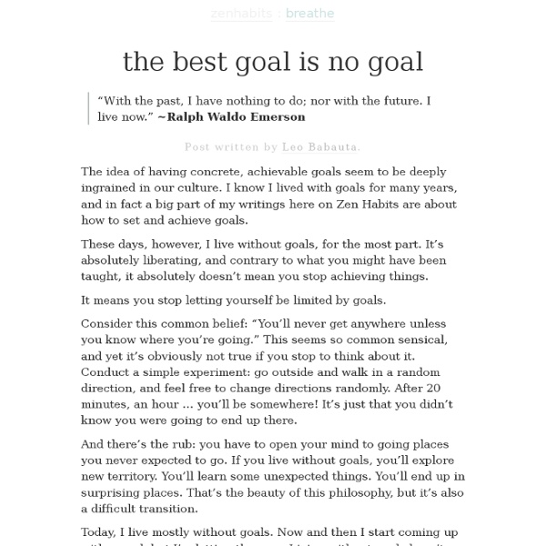 The best goal is no goal