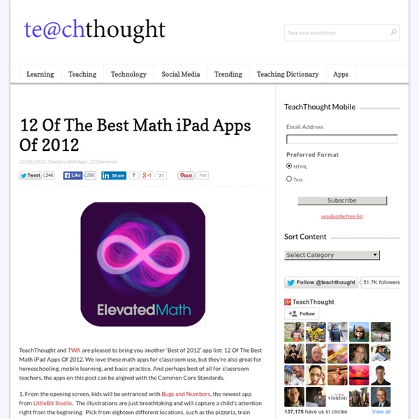 12 Of The Best Math iPad Apps Of 2012