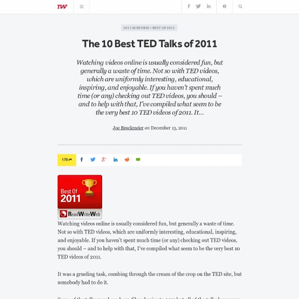 The 10 Best TED Talks of 2011