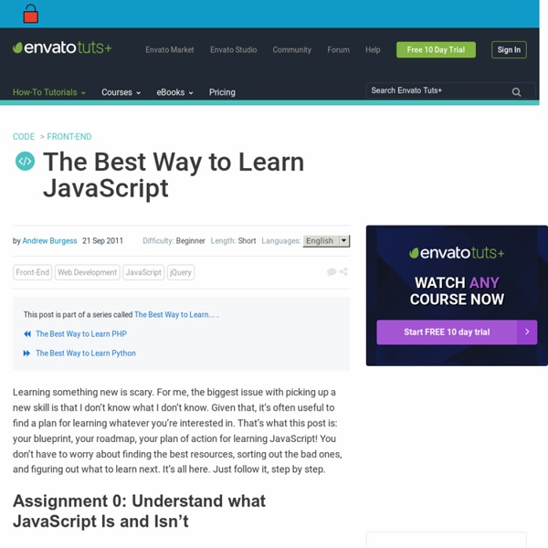 The Best Way to Learn JavaScript