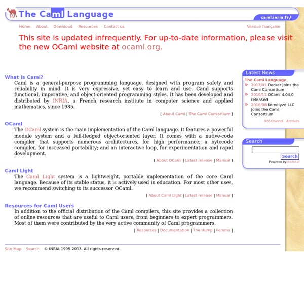 The Caml language: Home