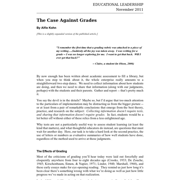The Case Against Grades