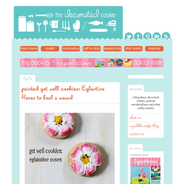 Decorated cookies, painted marshmallows and other crafty sweets