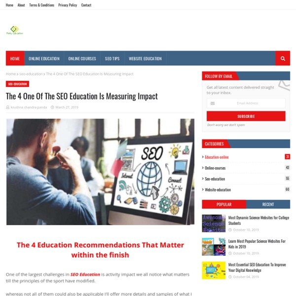 The 4 One Of The SEO Education Is Measuring Impact