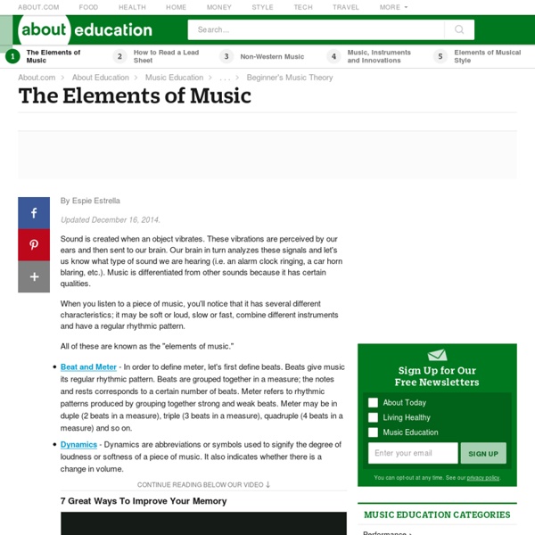 Elements of Music - The Basic Elements of Music