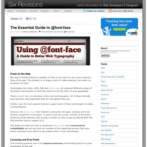 The Essential Guide to @font-face