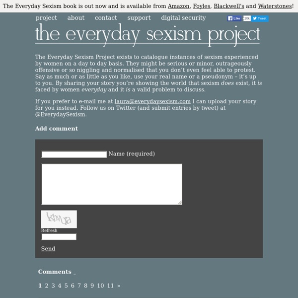 The everyday sexism project