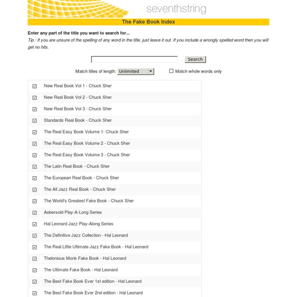 The Fake Book Index