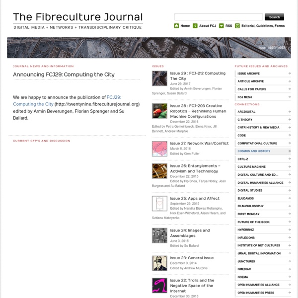 The Fibreculture Journal