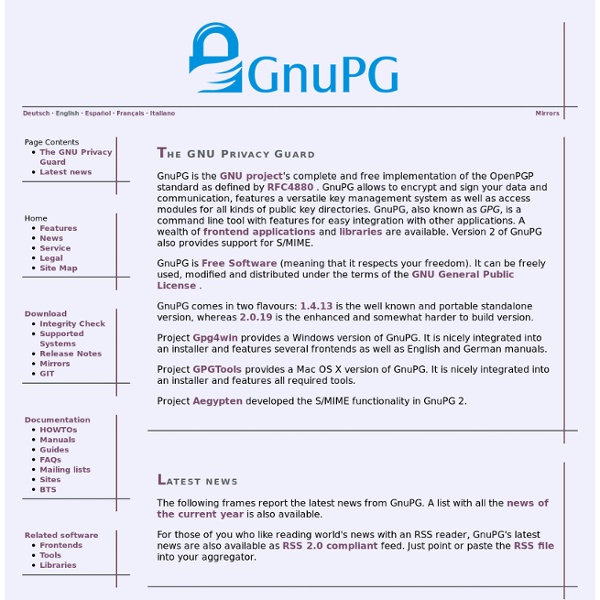 The GNU Privacy Guard - GnuPG.org