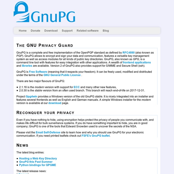 GnuPG - The GNU Privacy Guard