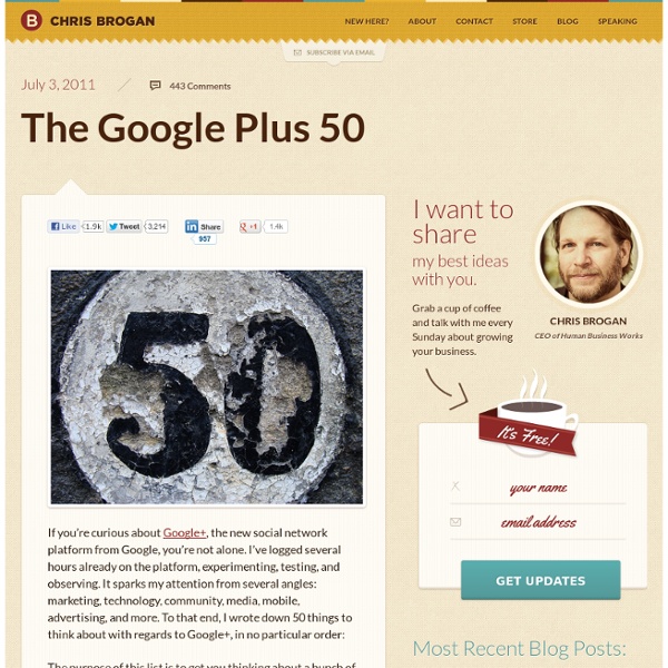 The Google Plus 50
