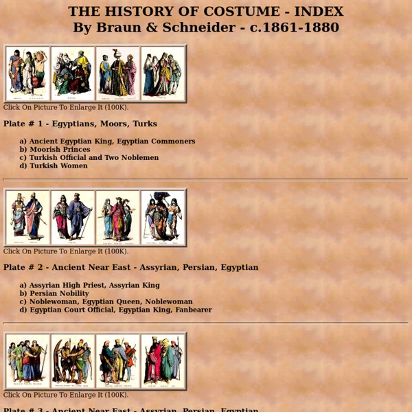 The History of Costume - Index #1