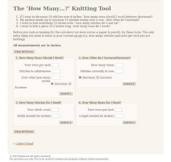 The &How Many&?& Knitting Tool - StumbleUpon