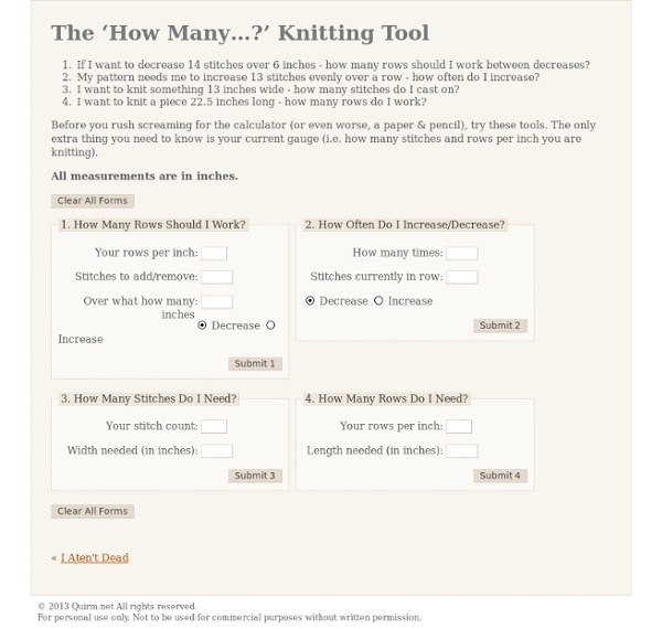 The How Many?? Knitting Tool Pearltrees
