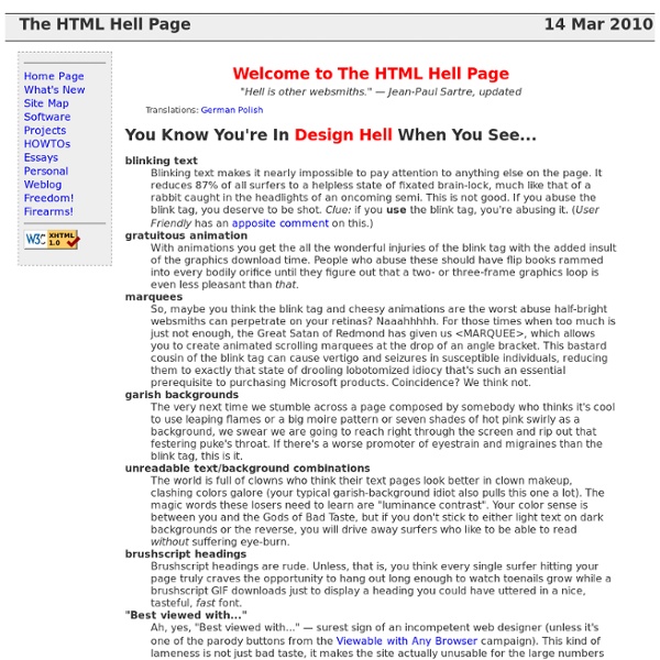 The HTML Hell Page