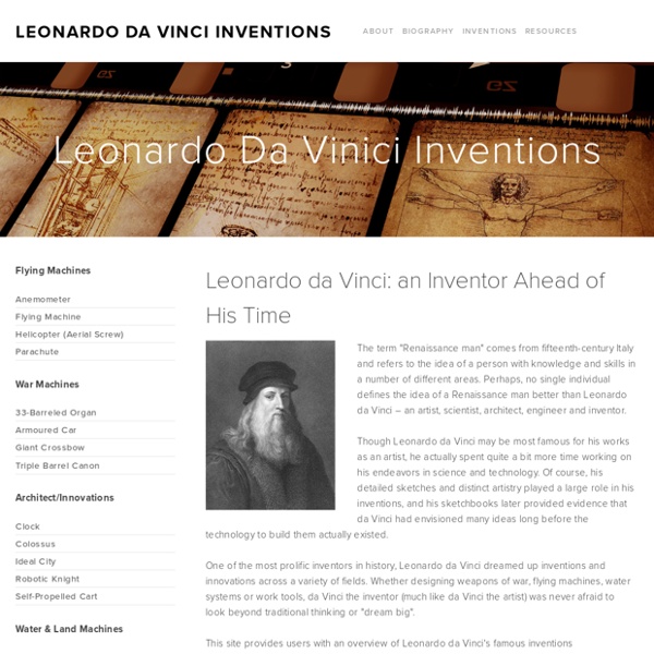 The Inventions of Leonardo Da Vinci