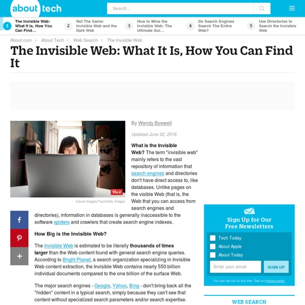 The Invisible Web: A Beginners Guide to the Web You Don't See