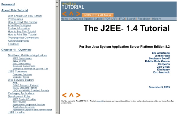 The J2EE(TM) 1.4 Tutorial