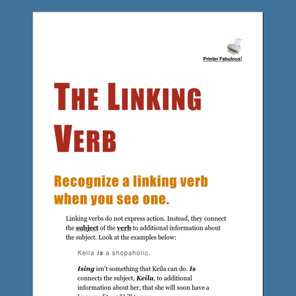 The Linking Verb