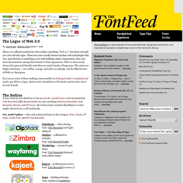 The FontFeed » The Logos of Web 2.0