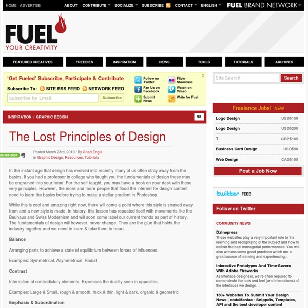 The Lost Principles of Design