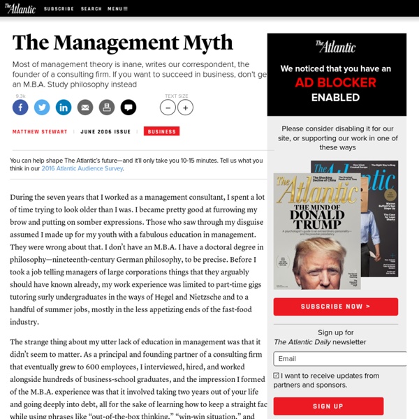 The Management Myth - Magazine