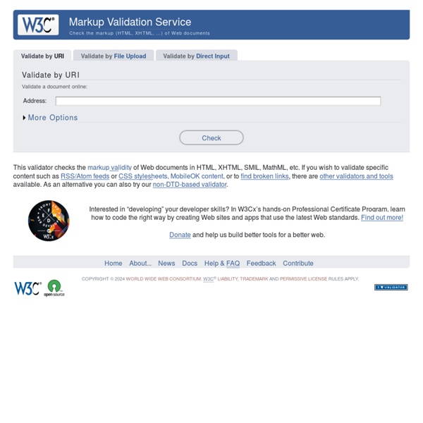 The W3C Markup Validation Service | Pearltrees