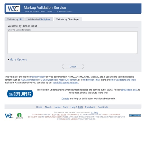 The W3C Markup Validation Service