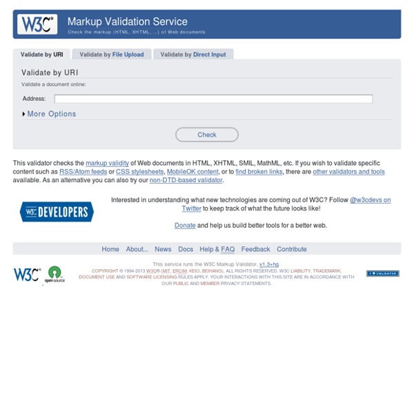 The W3C Markup Validation Service