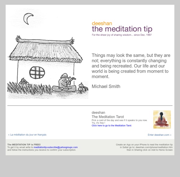 The Meditation Tip of the Day. Daily Wisdom