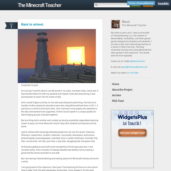 The Minecraft Teacher