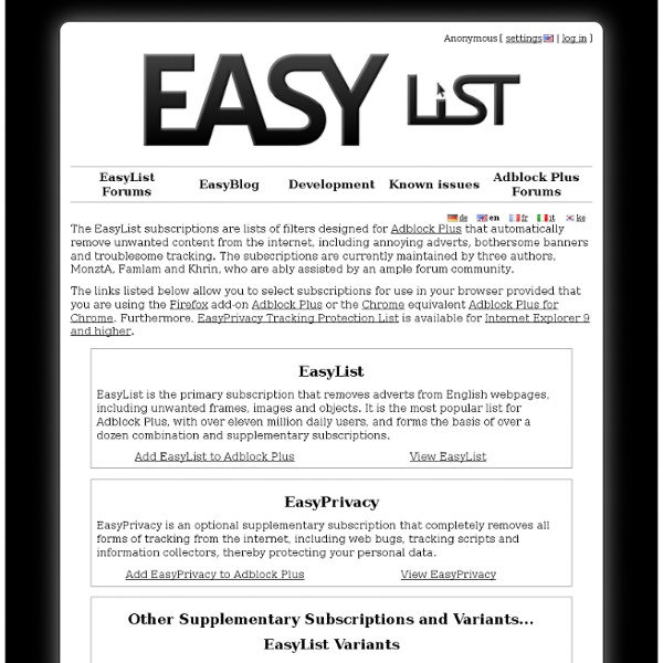 The Official EasyList Website