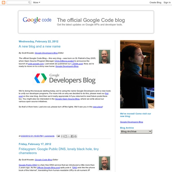 The official Google Code blog