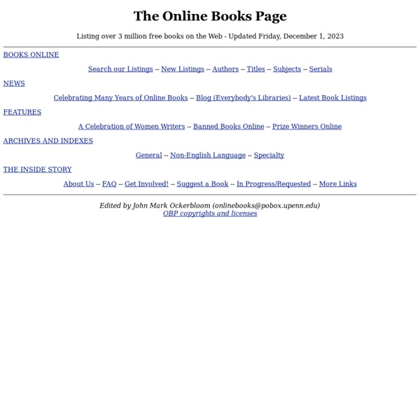 The Online Books Page
