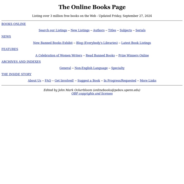 The Online Books Page